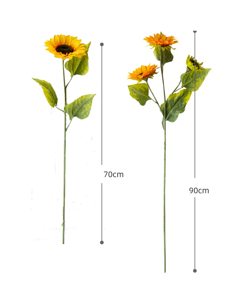 Big Artificial Sunflowers High Quality Silk Flowers Decoration