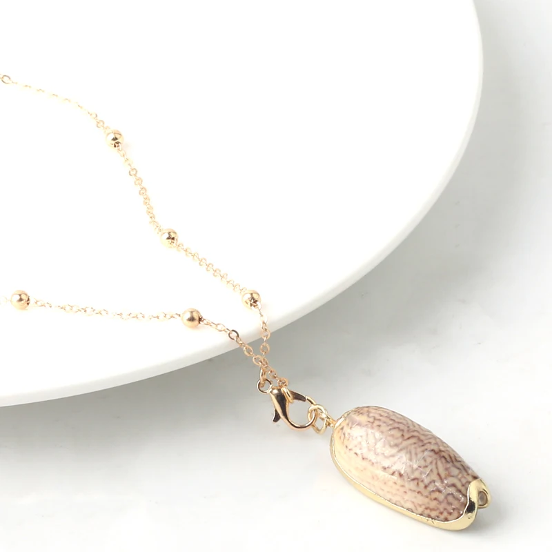 Boho Conch Shell Necklace Shell Gold Shell Chain Necklace Women Seashell Choker Necklace Pendants Jewelry Bohemian Female