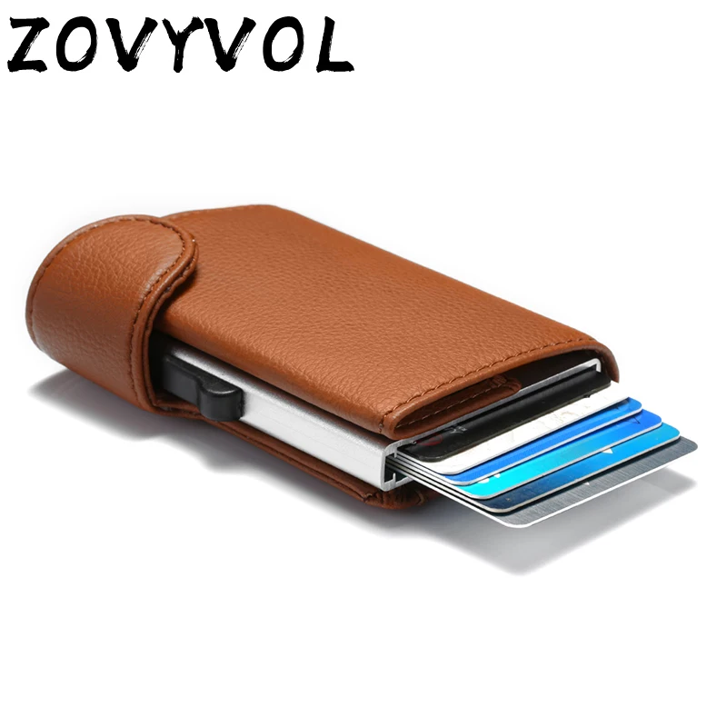 

ZOVYVOL Anti-theft Bank Credit Card Holder Women Creditcard Slim Rfid Passes Metal Wallet Business Secure id Card Protection