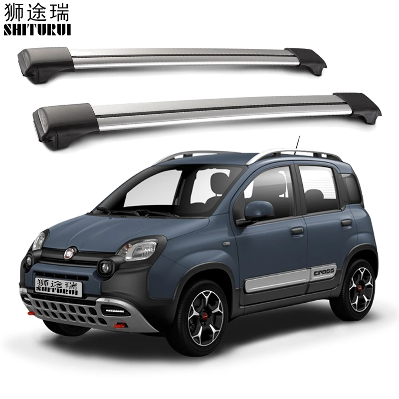 2Pcs Dak Bars Voor Fiat Panda Cross + Aluminium Side Bars Rails Imperiaal Bagage Lading 100Kg Suv|Dakdragers & Boxen| - AliExpress