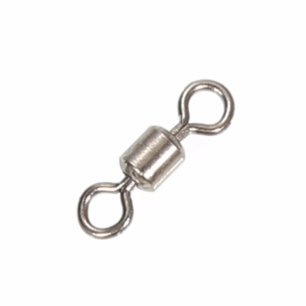 50pcs High Quality Ball Bearing Rolling Fishing Swivel Solid Rings Sea Fishing Hook Connector