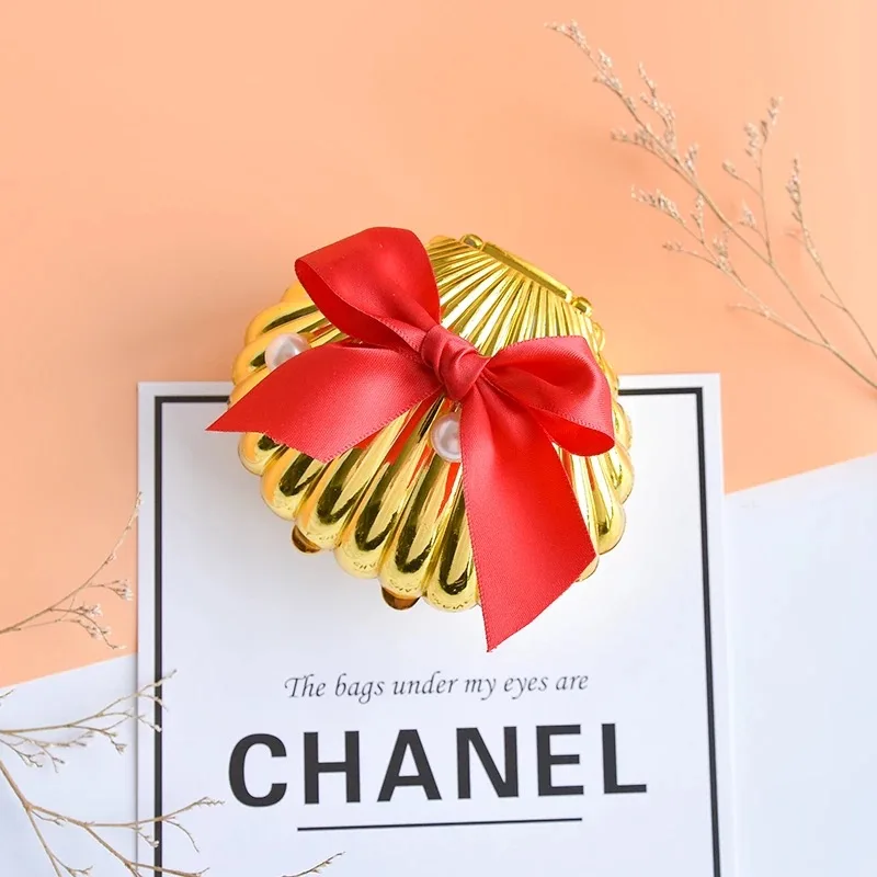 20 шт золотая коробка для конфет Свадебные сувениры и подарки для гостей шоколадная пластиковая подарочная коробка упаковка boite dragees de mariage - Цвет: A as Pictured