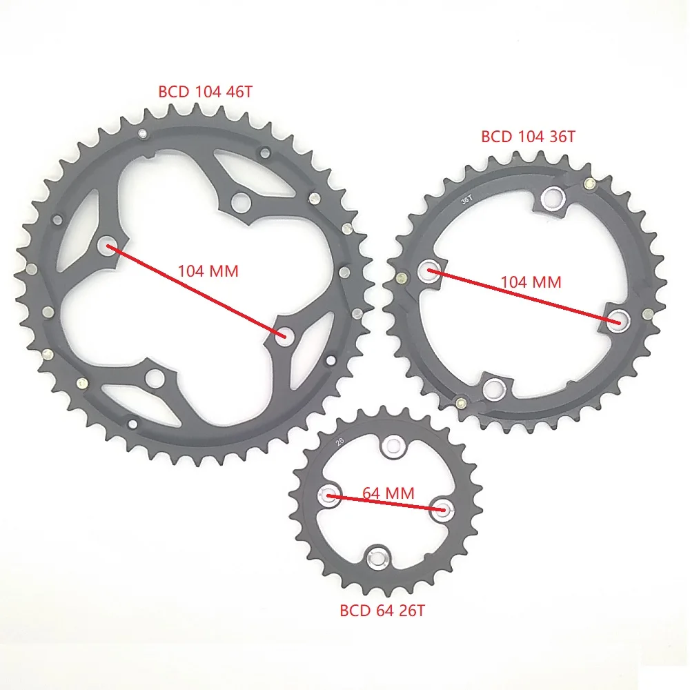 TRUYOU 46 т 36 26 BCD 104-64 MTB Chaingrings Алюминий с цепочкой из сплава колесные велосипедные детали горного велосипеда передняя Звездочка 3*6/7/8 Скорость