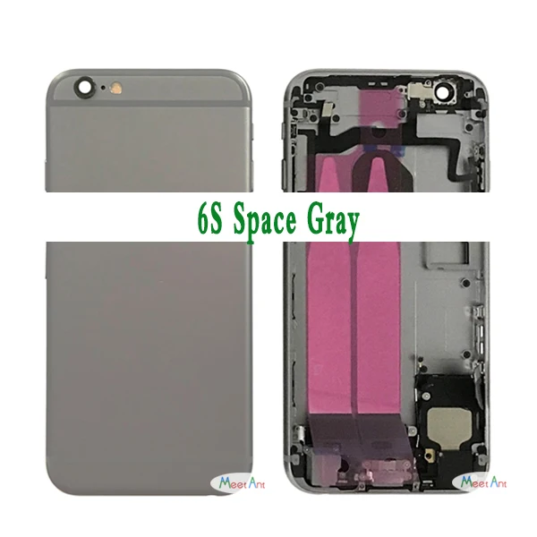 Высокое качество для iphone 6 6G или 6S Задняя средняя рамка Шасси Полный Корпус в сборе крышка батареи задняя дверь с гибким кабелем - Цвет: 6S Space gray