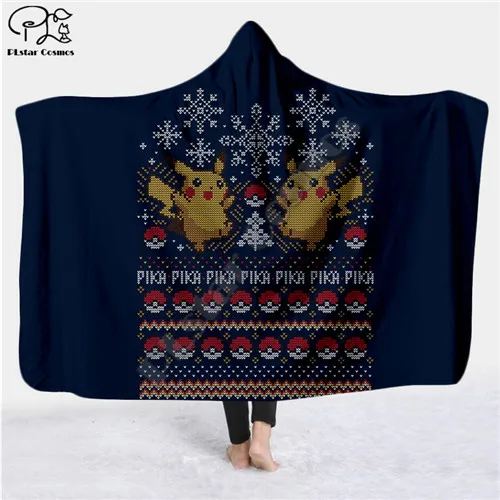 Оранжевый Christmas& Halloween Blanket Hooded Blanket 3D full print Wearable Blanket Adults men women Blanket style-4 - Цвет: Оранжевый