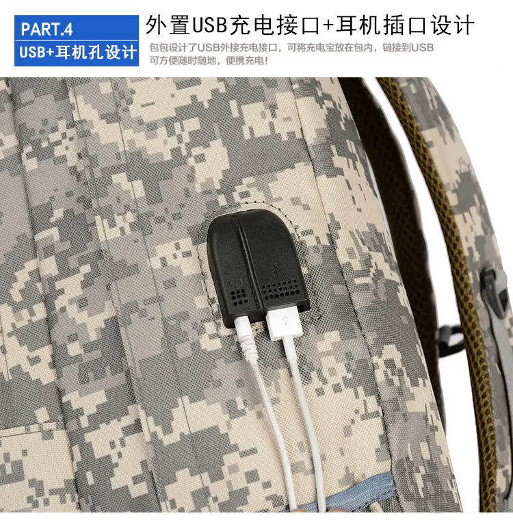 Курица знаменитости Стиль джедай третий уровень сумка USB гарнитура открытый рюкзак спортивный костюм в расцветку камуфляж рюкзак адаптируемые под требования заказчика