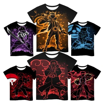 

2020 New Naruto T-shirt Akatsuki Kakashi 3d T Shirt Short Sleeve Kids Boys Girls Colorful Tops Tees Toddler T Shirt Camiseta