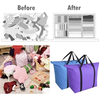 

Waterproof Quilt Storage Bags Folding Luggage Bag Travel Package Handbag For Clothes Organizer Oxford Cloth Portable