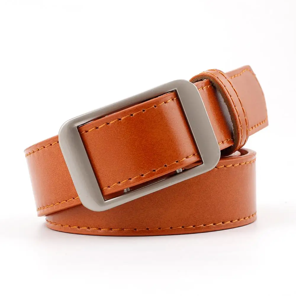 

2019 Designer Belt for Women Famous PU Leather Belts Silver Square PIN Buckle Belt New Women's Belt for Jeans Dress Luxury Strap