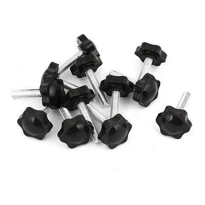 

12 Pcs 32mm Flower Head Dia Replacement 8mm x 40mm Clamping Screw Knob Grip