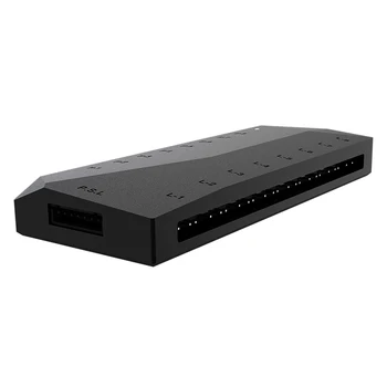 

5V 3Pin ARGB Splitter Hub PWM Fan Controller SATA Powered Speed Controller Adapter Computer Accessories