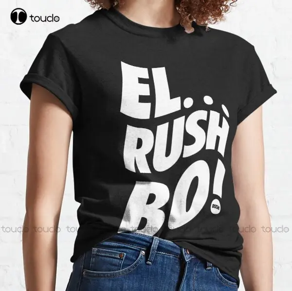 Классическая футболка El Rushbo - Rush Limbaugh (белая) индивидуальная Aldult для подростков