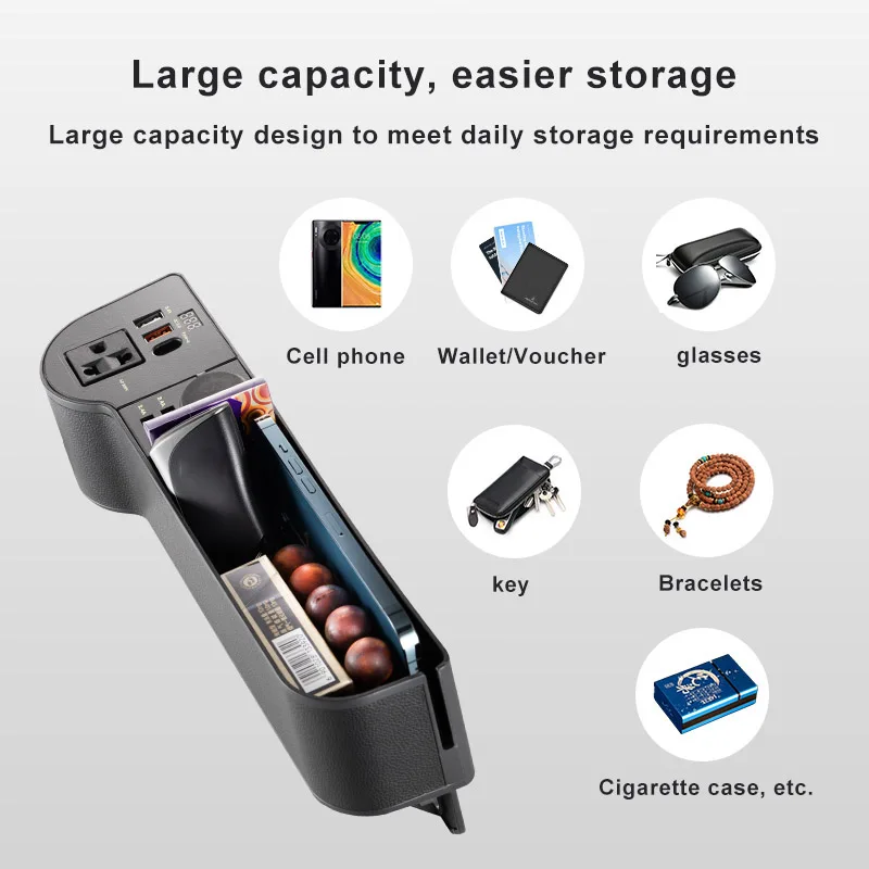 Car Inverter Storage Box with QC3.0 Quick Charging