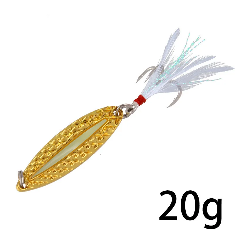 hook 20gram Gold Приманка, рыболовные приманки, ложка, вес 2,5-20 г, приманка для ловли окуня, искусственная металлическая приманка, Peche - Цвет: hook 20gram Gold