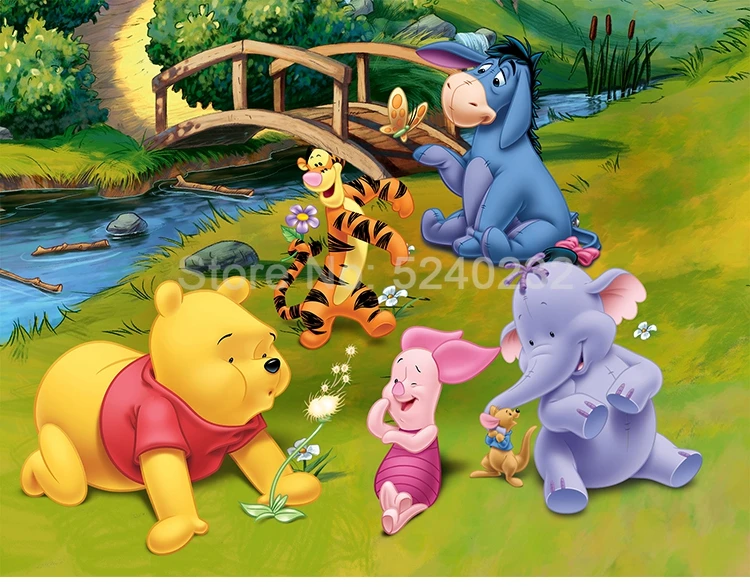 Custom Mural Wallpaper For Kids Room 3D Cartoon Bear Animal Pink Princess Room Boys Girls Bedroom Wall Decor Photo Wall Painting