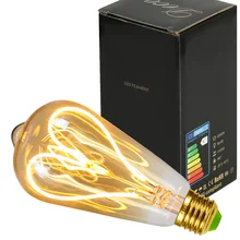 

TIANFAN Antique Vintage Led Bulb Edison Bulb 4W ST64 Heart Filament Dimmable 2000Kelvin 220V Decorative Light Bulb