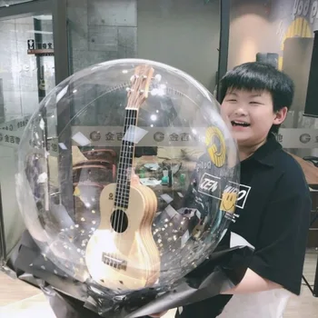 보보 볼 투명 대형 구경 스낵 부케 포장 재료, 꽃 장식 그물, 빨간 Ins 풍선 317, 36 인치