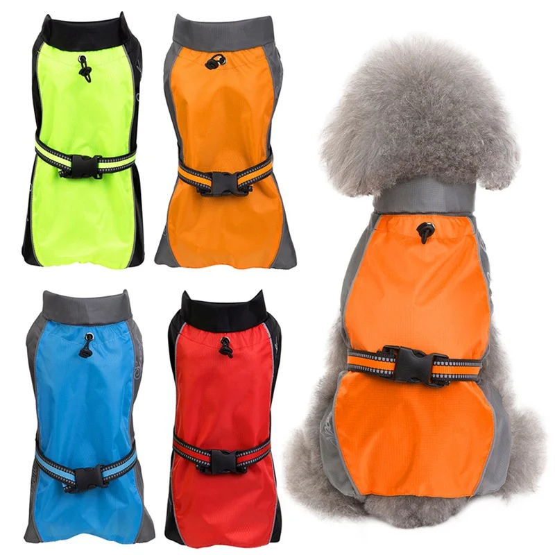 Ветрозащитная куртка для домашних животных маленькая средняя куртка для собак осенне-зимняя водонепроницаемая одежда для дождливого дня для прогулок на открытом воздухе