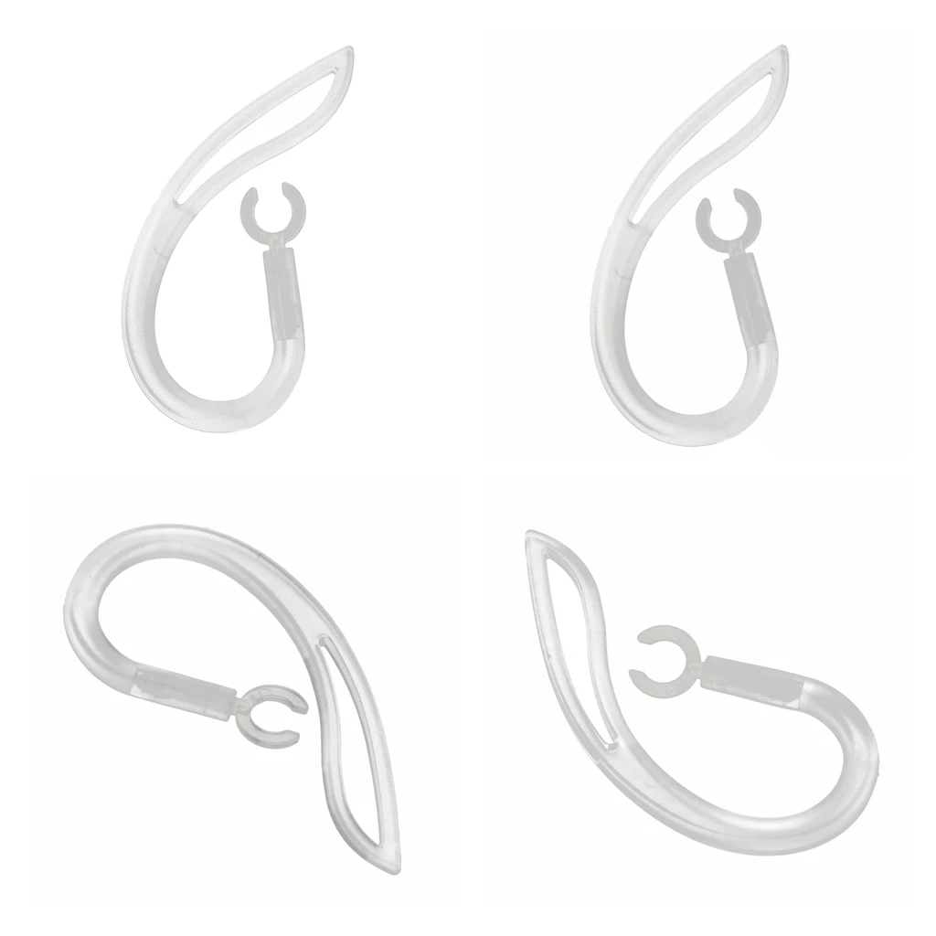 4pcs Clear Replacement Bluetooth Headset Earhooks for Plantronics Marque M155 M165 M1100 M100 M55 M28 M25 (6mm)