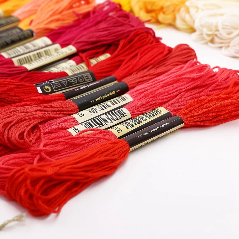 Practical Boutique 200 skeins of multicolored yarn for cross needle embroidery Crocheting