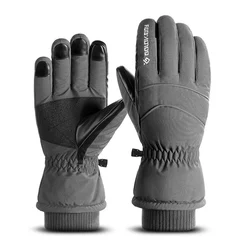 Wainter Warm Ski Gloves Waterproof Windproof High Reflective Riding Gloves Thickness Unisex Touch Screen Camping Gloves
