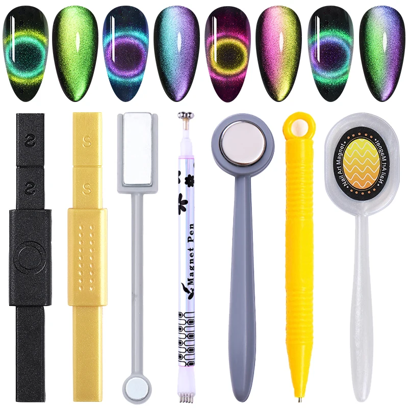 12 в 1 кошачьи глаза магнит сильный эффект Magetic палка доска для 9D кошачьи Глаза 3D линия полосы эффект многофункциональная магнитная ручка|Гель для ногтей|   | АлиЭкспресс
