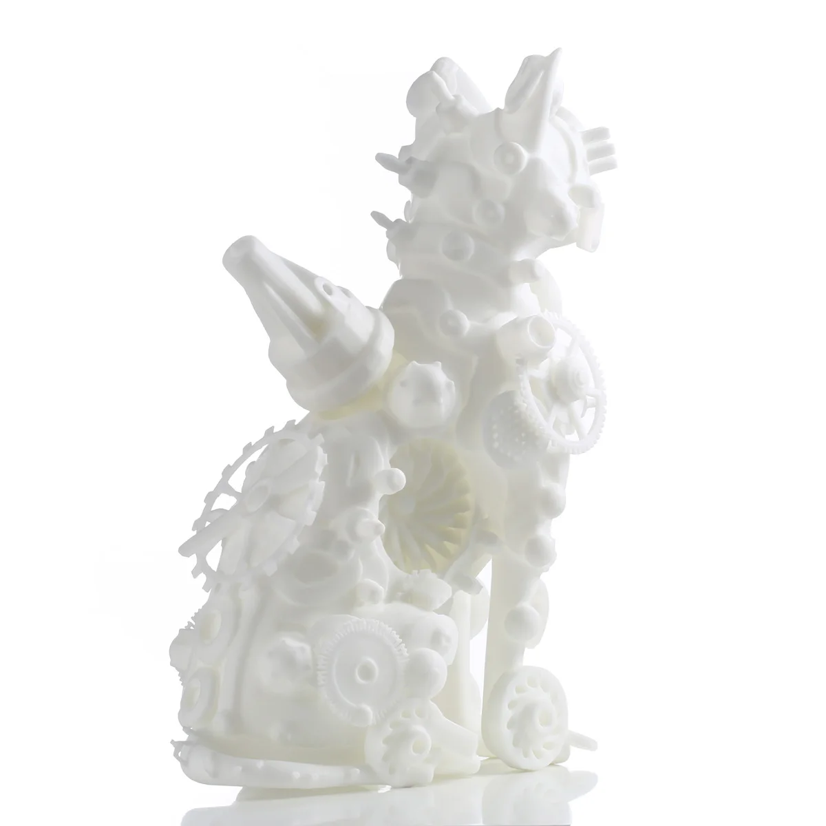 Механик кошка 3D печатная скульптура Artesanato Escultura статуи для домашнего офиса Декор для гостиной статуи и скульптуры s