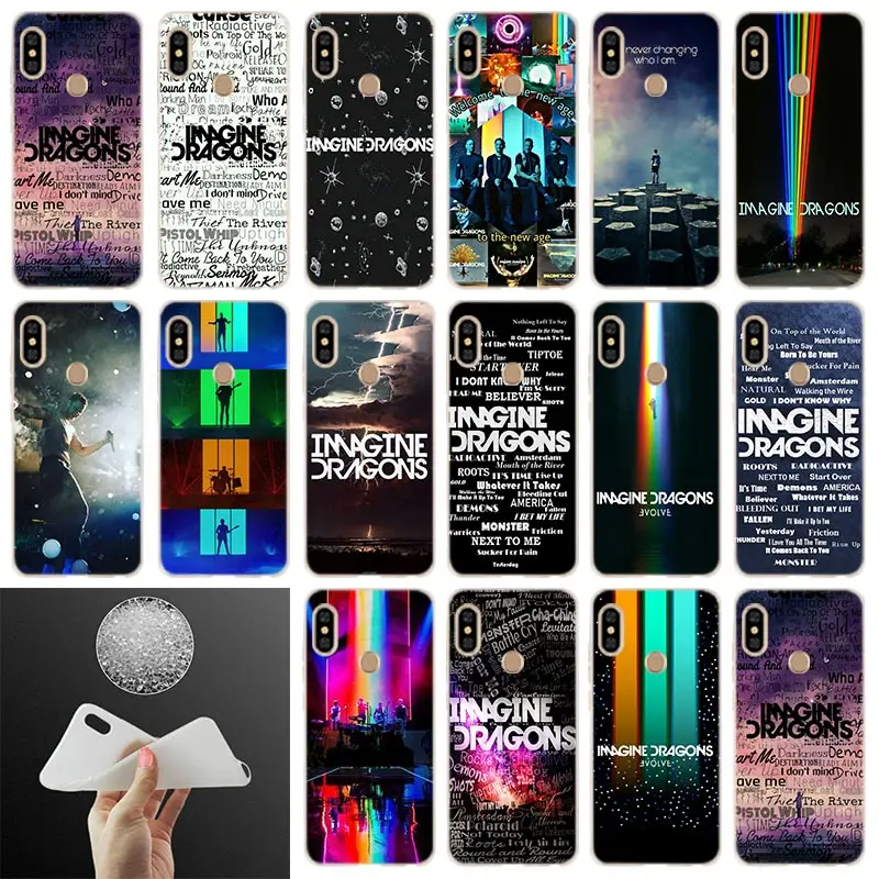 imagine dragons night music Soft Case Cover For Xiaomi Redmi Note 11 10 9 8 7 6 5 Pro 10s 9s 9T 8T Bag | Мобильные телефоны и