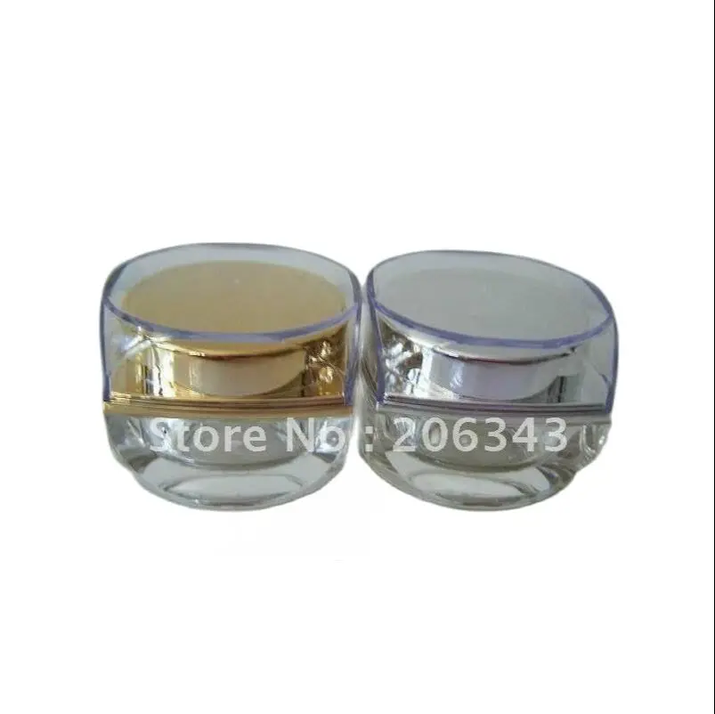 

10G acrylic shiny gold, shiny silver cream jar