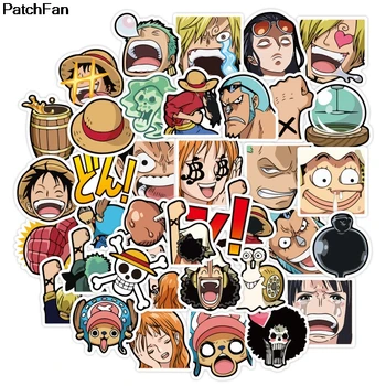 

12Set/lot A3300 40pcs Anime One Piece Pvc Waterproof Stickers For scrapbooking Luggage Skateboard Phone Laptop Wall Guitar