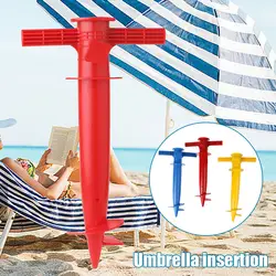 Регулируемый солнцезащитный пляжный зонт с подставкой, зонт для рыбалки, наземный якорь, держатель TUE88