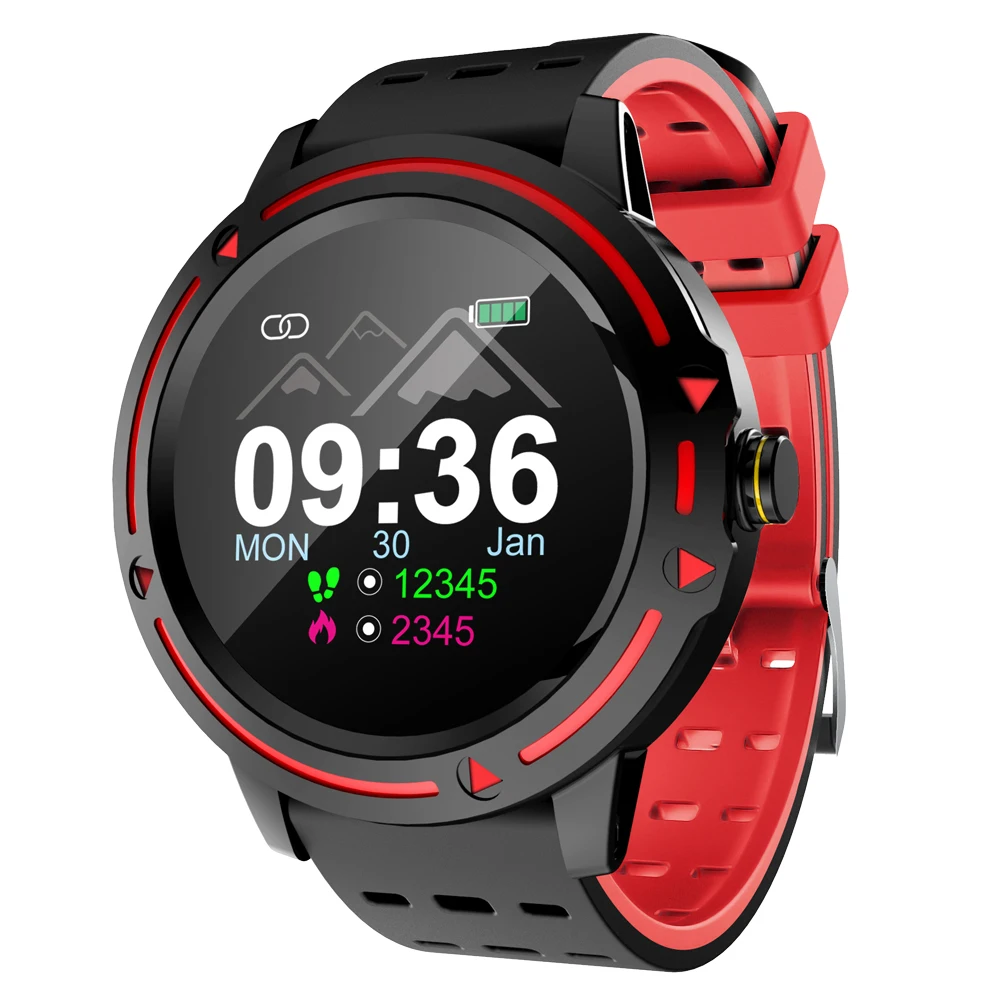 IP67 Смарт-часы, водонепроницаемый экран, монитор сердечного ритма, кровяное давление, умные часы, спортивный фитнес-трекер, монитор сна, Шагомер - Цвет: RED