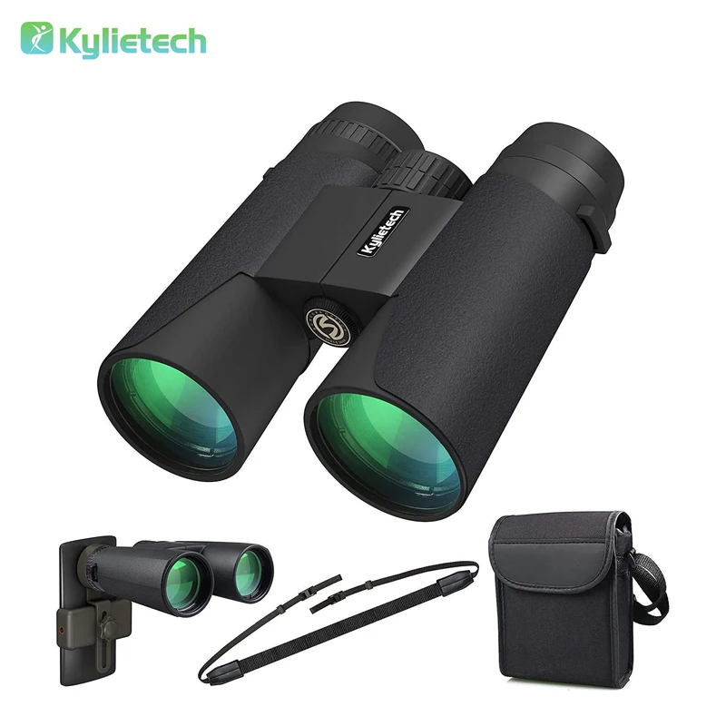 

Kylietech 12x42 High Power Binocular with BAK4 Prism/FMC Lens/Fogproof & Waterproof For Hunting Sports Outdoor Camping Travel