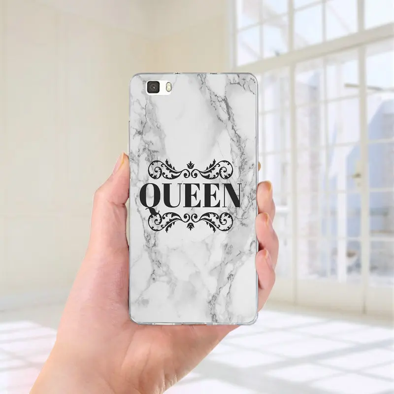 Мягкие чехлы для мобильных телефонов I Am queen Crown King Princess из ТПУ для huawei P8 P9 P10 P20 P30 Honor 6X7X7 9 mate 10 Pro Lite P Smart