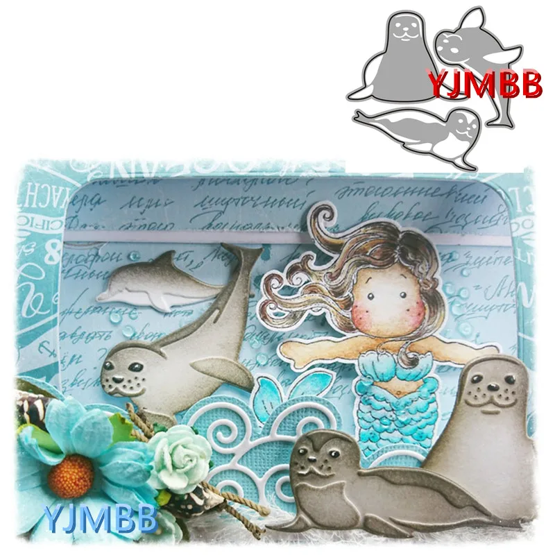 YJMBB 2021 Новинка Морская жизнь морской лев КИТ #12 металлические Вырубные штампы для