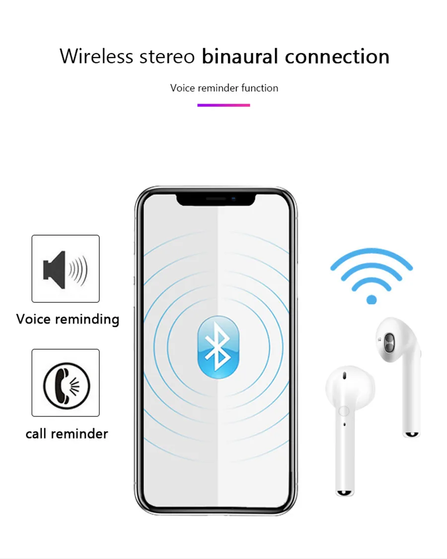 i9s Tws Wireless Headphone Bluetooth 5.0 Earphones Mini In Ear Earbuds With Mic Sports Headset For iPhone Xiaomi Lg & All Phones
