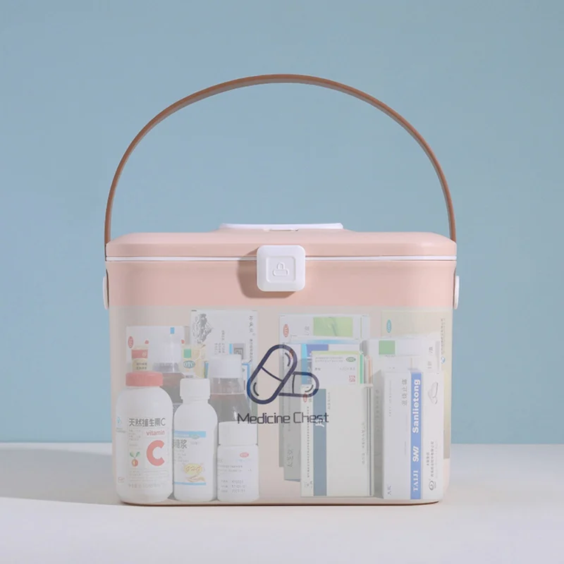 

Household Medicine Box Household Own Use Child First Aid Emergency Box Family Packed Large Capacity Portable Case Pill Box