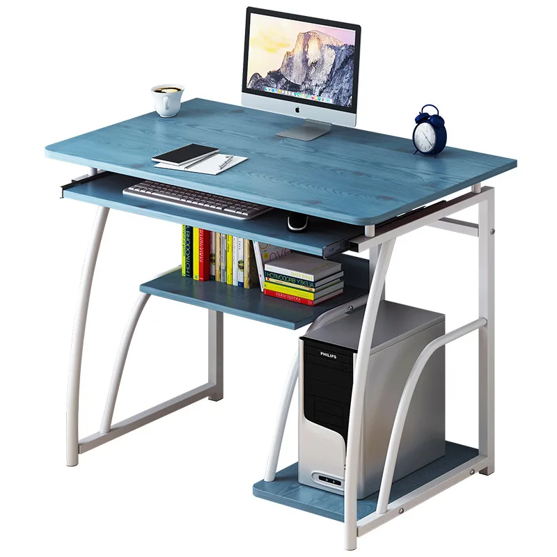 JOYLIVE Computer Desk Workstation Study Writing Table Home Office Furniture with Keyboard Bracket PC Metal | Мебель