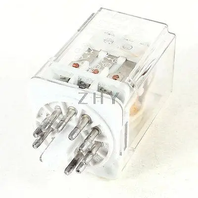 

DC 24V Coil 11 Round Pins 3PDT Three Pole Double Throw 3NO 3NC Power Relay