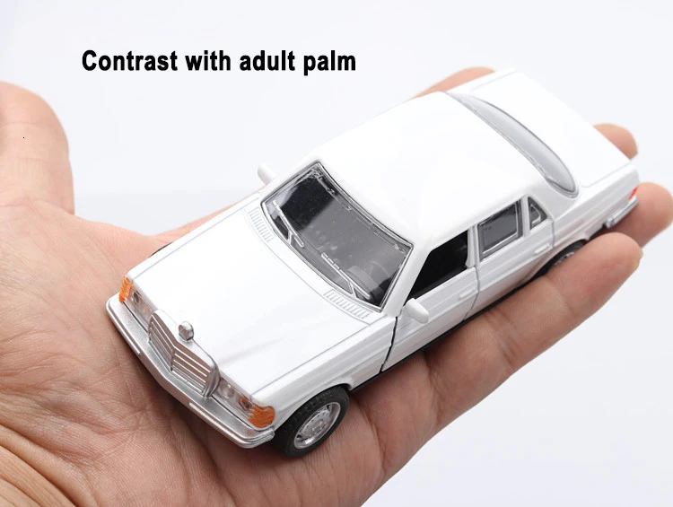 1/36 в штучной упаковке имитационная модель автомобиля игрушки Mercedes Benz E-class W123 классический автомобиль Ретро автомобили оттягивающийся Bugatti модель 2 двери открываются