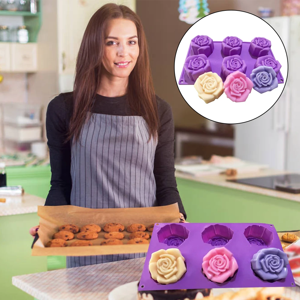 High Quality New Rose Flowers Shaped Fondant Cake Mold Craft Chocolate Baking Mold Cake Decorating Tools kitchen Pastry Tool