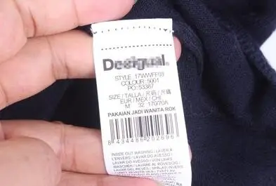 Испанская однотонная трикотажная юбка с вышивкой DESIGUAL, мягкая эластичная облегающая бедра юбка