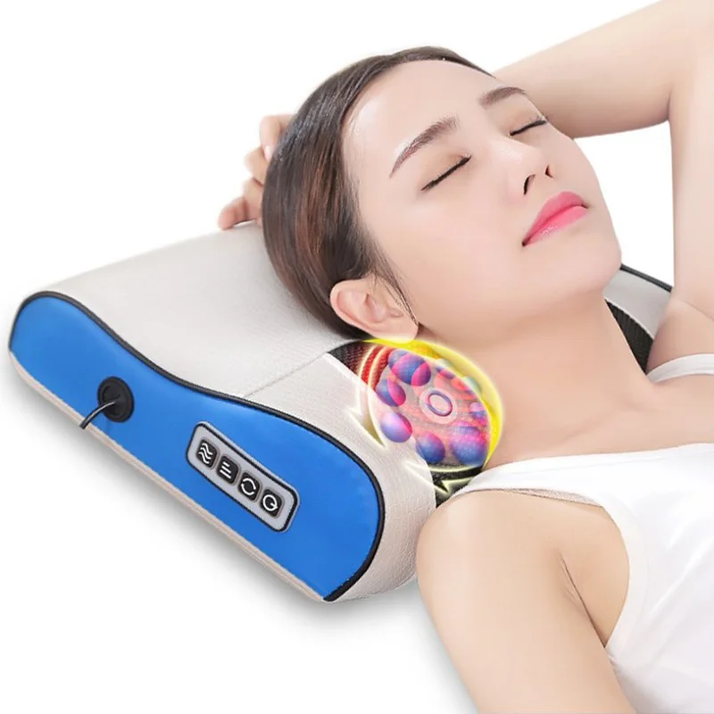 Infrared Neck Shoulder Back Body Electric Shiatsu Heating Massage Pillow For Relaxation