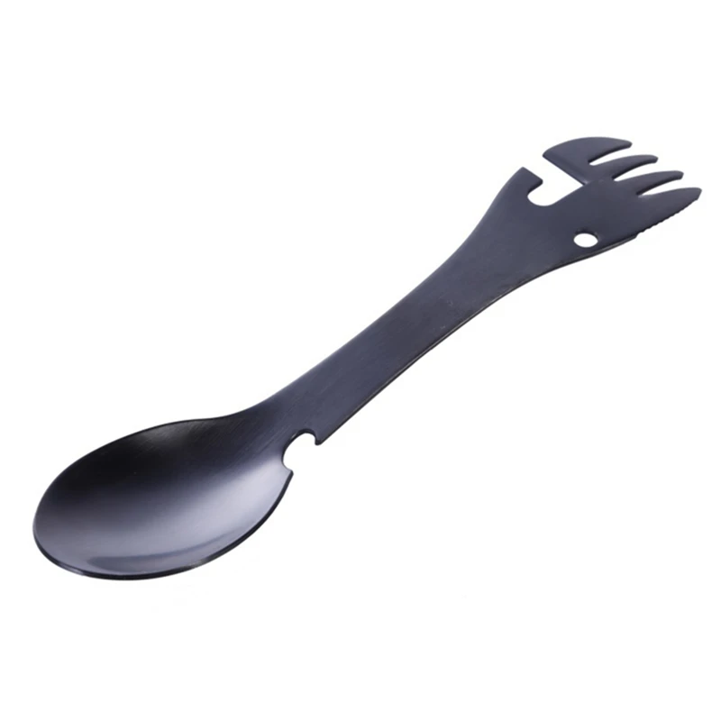 

Multifunctional Titanium Spork with Bottle Opener Lightweight Eco-Friendly Spoon Fork for Travel Camping with Storage Case