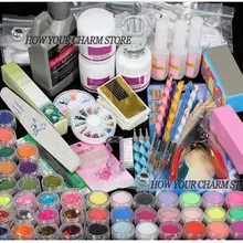 Профессиональный 42 акриловый жидкий порошок яркие кусачки набор праймера ногтей советы инструмент кисти набор инструментов