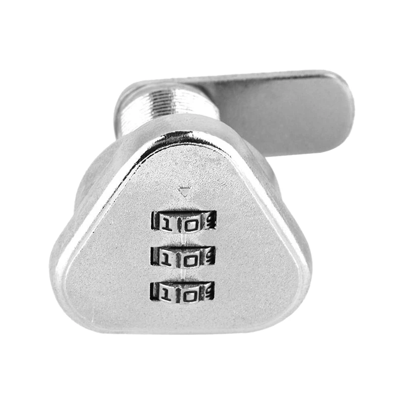 

3 Digit Cabinet Code Lock Code Combination Cam Cabinet Silver Convenient Password Security Coded Lock