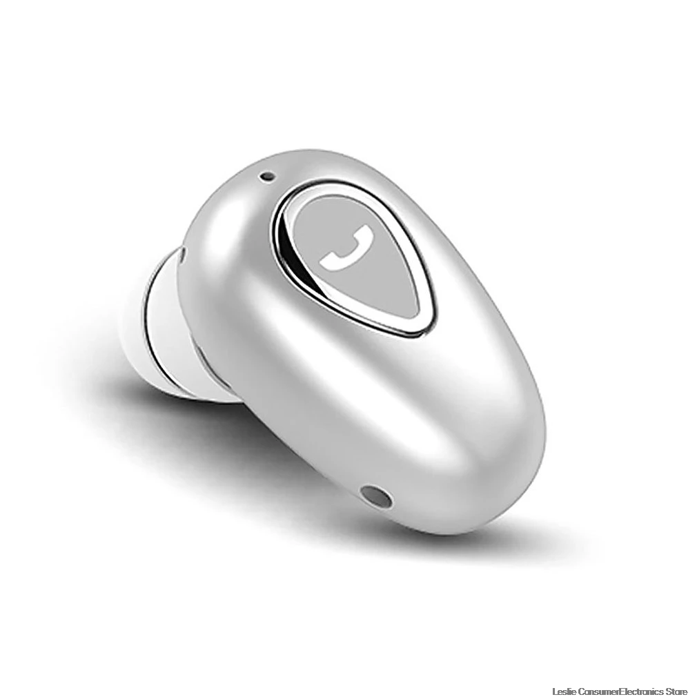 Silver Мини Bluetooth наушники беспроводные наушники-вкладыши мини спортивные невидимые стерео эргономичный дизайн для спорта на открытом воздухе автомобиля вождения телефона спорта - Цвет: Silver