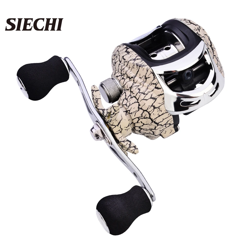 

SIECHI 7.2:1 High Speed Baitcasting Reel Super Long Casting Fishing MAX Drag Power 18LB Short Shaft Spool