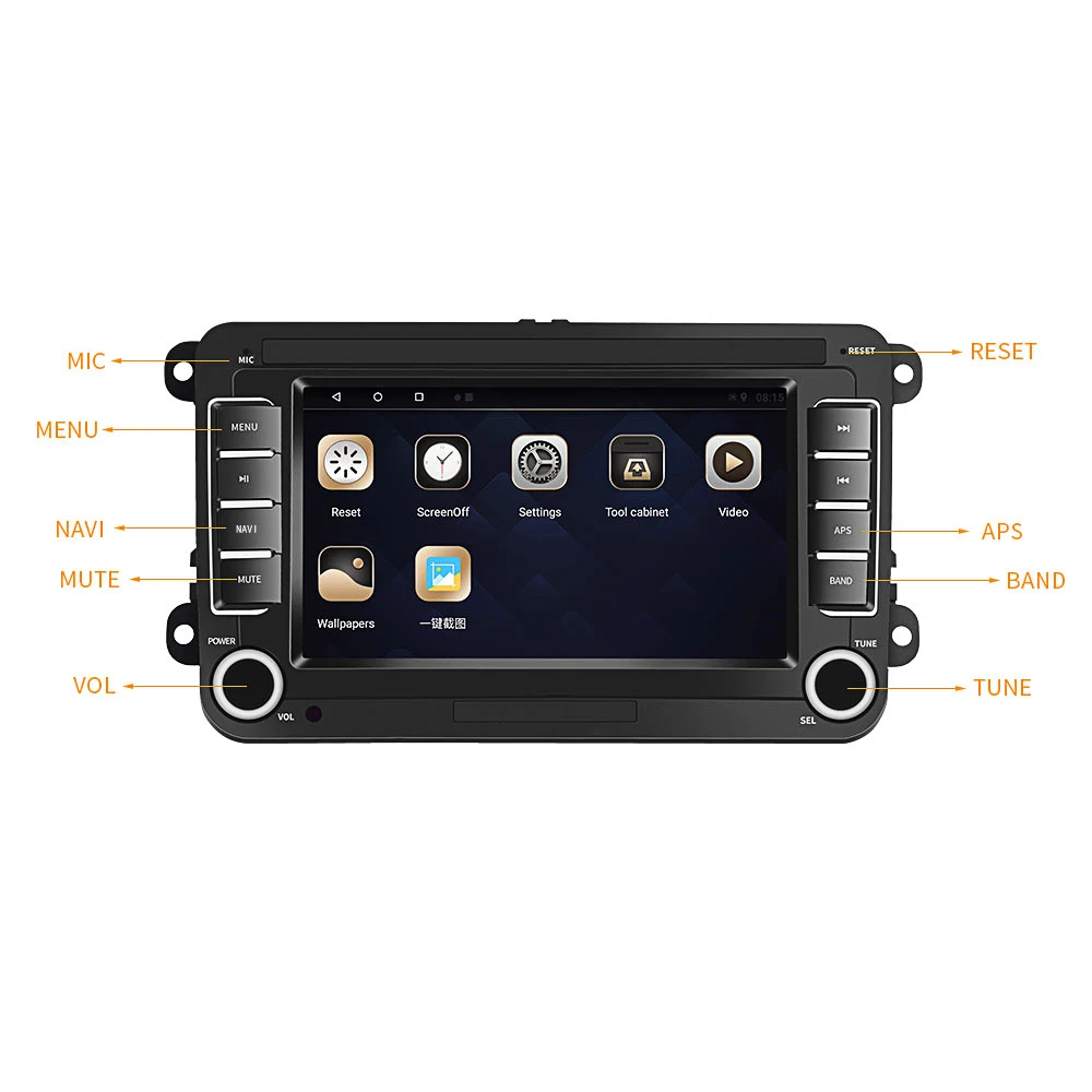 Camecho Android 8,1 Автомобильный мультимедийный playe 2 Din gps-навигатор для VW/Altea/Toledo/Leon/Skoda/Fabia/Octavia/Praktic/Yeti/Superb