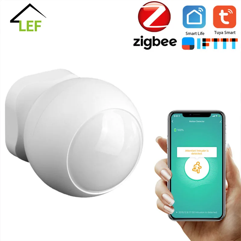 Tuya Zigbee PIR Infrared PIR Motion Detection Smart Sensor Wireless Security Alarm Detector System afbeelding